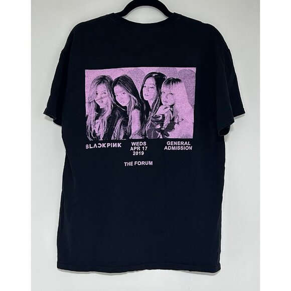 Black Pink K Pop Lisa Black Tour T Shirt 2019 The Forum Size Large - Picture 2 of 6
